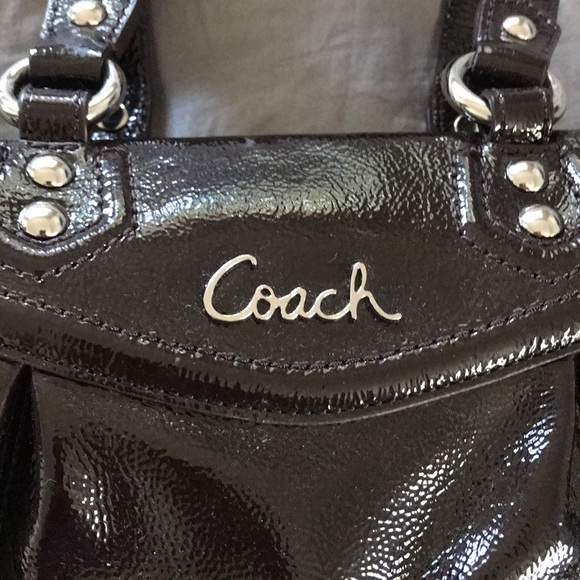 Coach chocolate brown/almost black purse - Picture 2 of 8